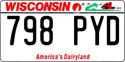 WI license plate 798PYD