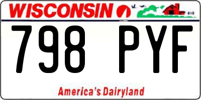WI license plate 798PYF