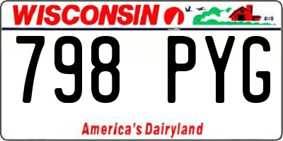 WI license plate 798PYG