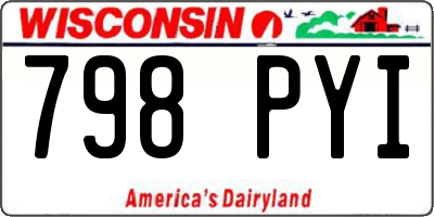 WI license plate 798PYI