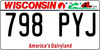 WI license plate 798PYJ