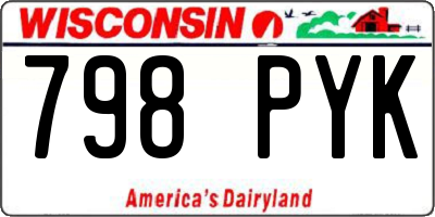 WI license plate 798PYK