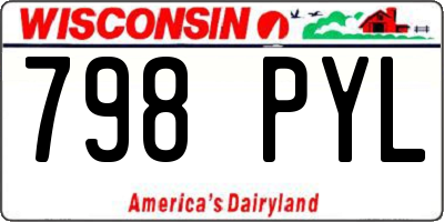 WI license plate 798PYL