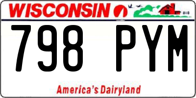 WI license plate 798PYM