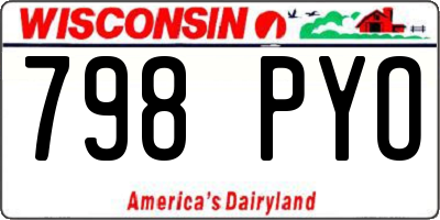WI license plate 798PYO