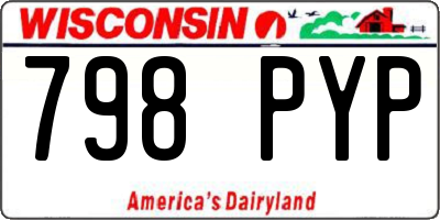 WI license plate 798PYP