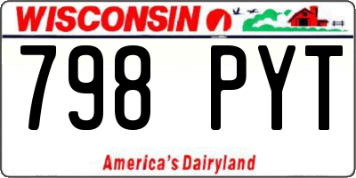 WI license plate 798PYT