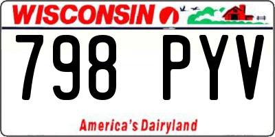 WI license plate 798PYV