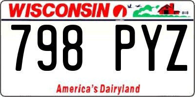 WI license plate 798PYZ