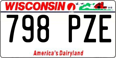 WI license plate 798PZE