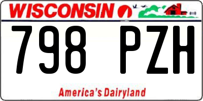WI license plate 798PZH