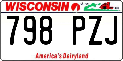 WI license plate 798PZJ