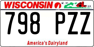 WI license plate 798PZZ