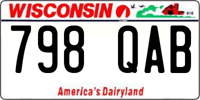WI license plate 798QAB