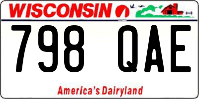 WI license plate 798QAE
