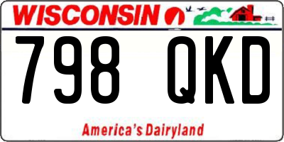 WI license plate 798QKD