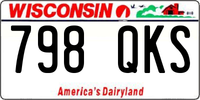 WI license plate 798QKS