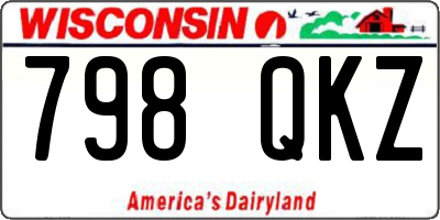 WI license plate 798QKZ