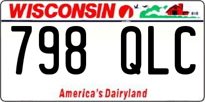 WI license plate 798QLC