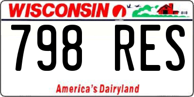 WI license plate 798RES