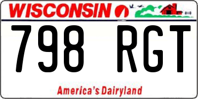 WI license plate 798RGT