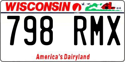 WI license plate 798RMX