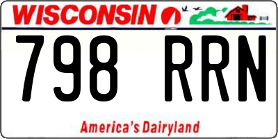 WI license plate 798RRN