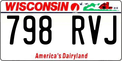 WI license plate 798RVJ