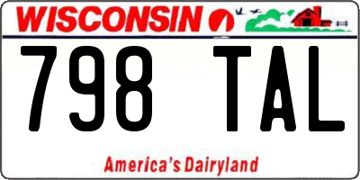 WI license plate 798TAL