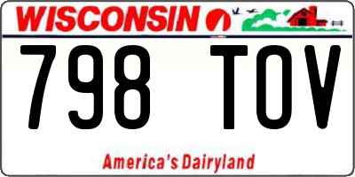 WI license plate 798TOV