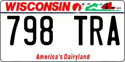 WI license plate 798TRA