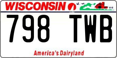 WI license plate 798TWB