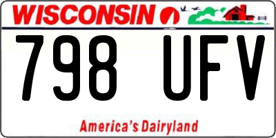 WI license plate 798UFV