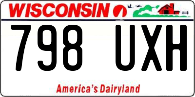 WI license plate 798UXH