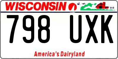 WI license plate 798UXK