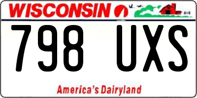 WI license plate 798UXS