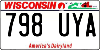 WI license plate 798UYA