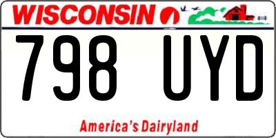 WI license plate 798UYD