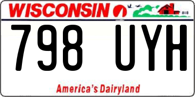WI license plate 798UYH