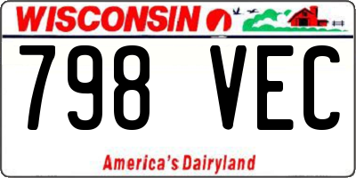 WI license plate 798VEC