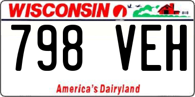 WI license plate 798VEH