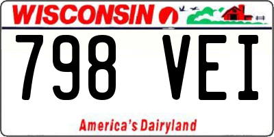 WI license plate 798VEI