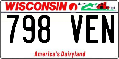 WI license plate 798VEN