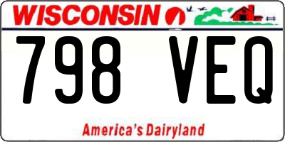 WI license plate 798VEQ