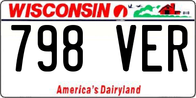 WI license plate 798VER