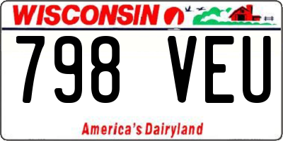 WI license plate 798VEU