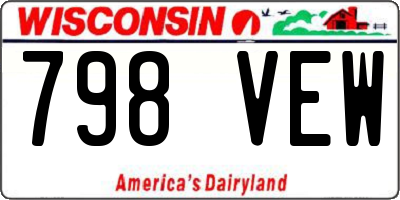 WI license plate 798VEW