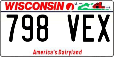 WI license plate 798VEX