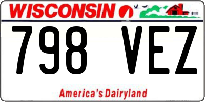 WI license plate 798VEZ