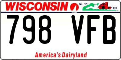 WI license plate 798VFB